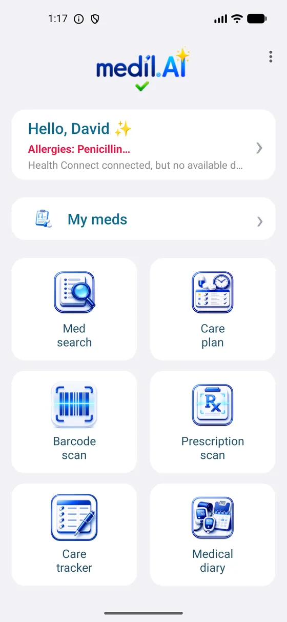 Start from the home screen
