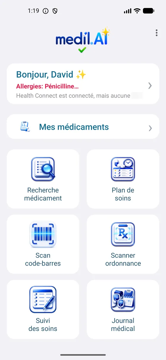Commencer depuis l'accueil