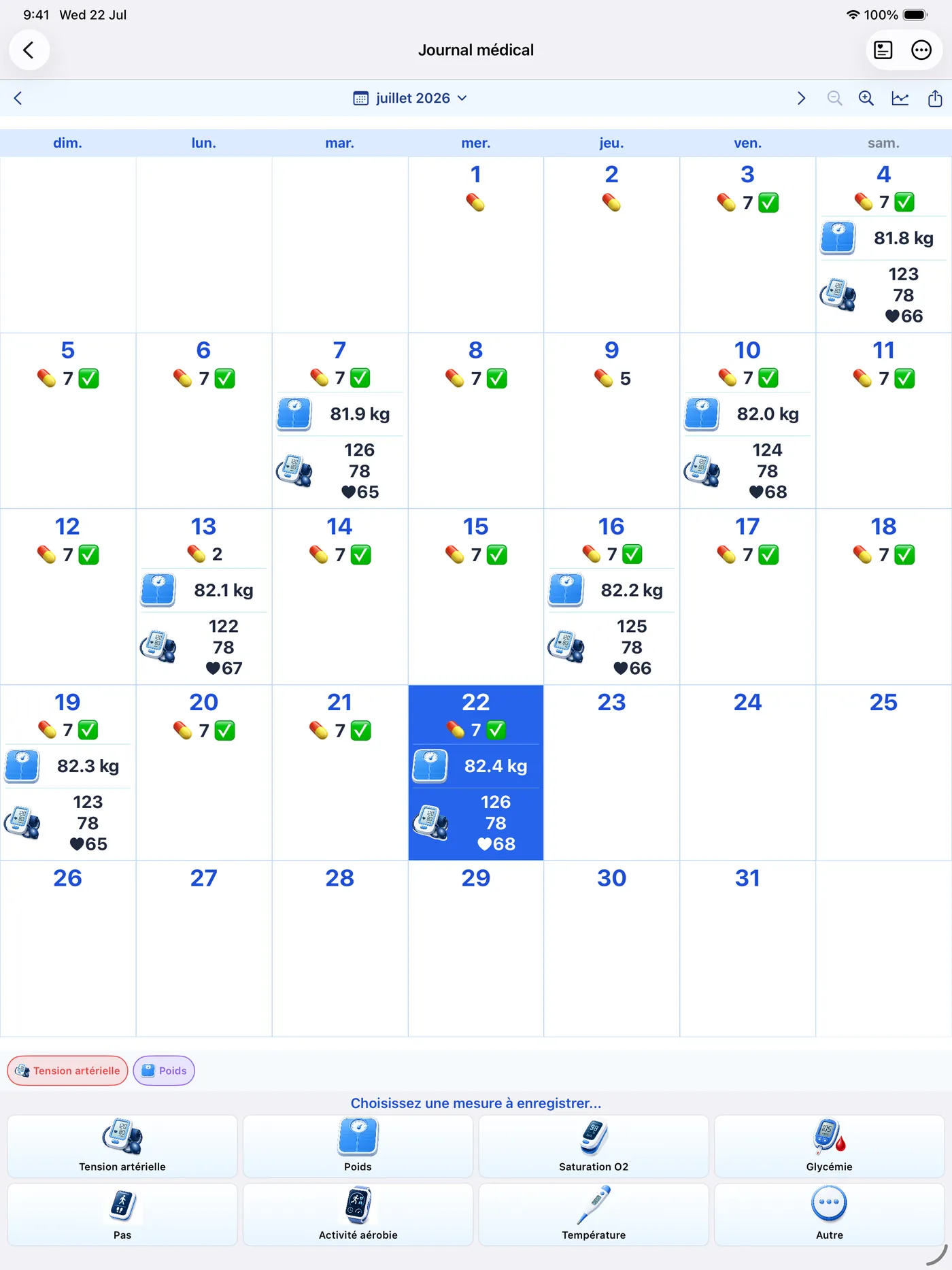 Consulter le calendrier