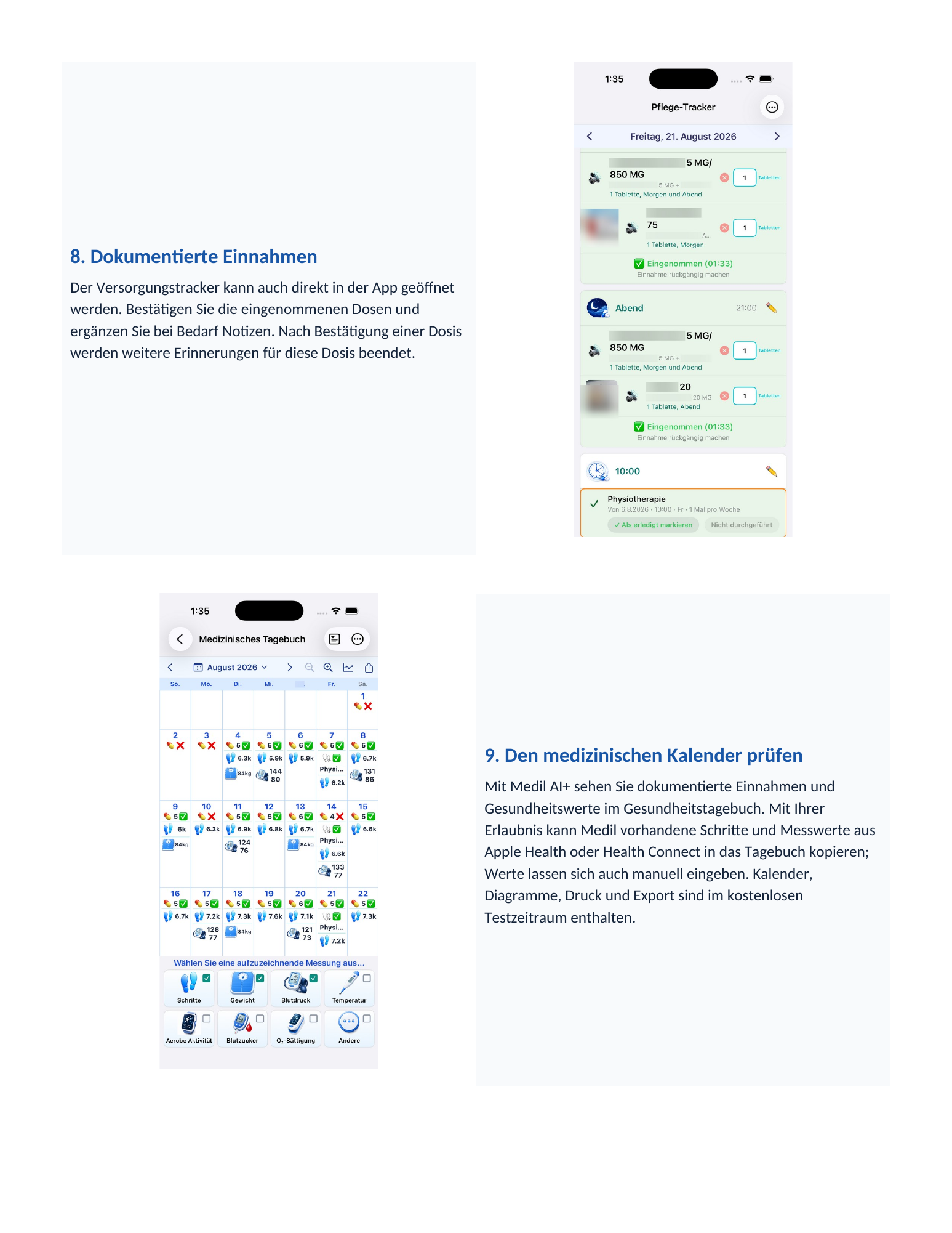 Bebilderter Medil AI Patientenleitfaden, Seite 5 von 8