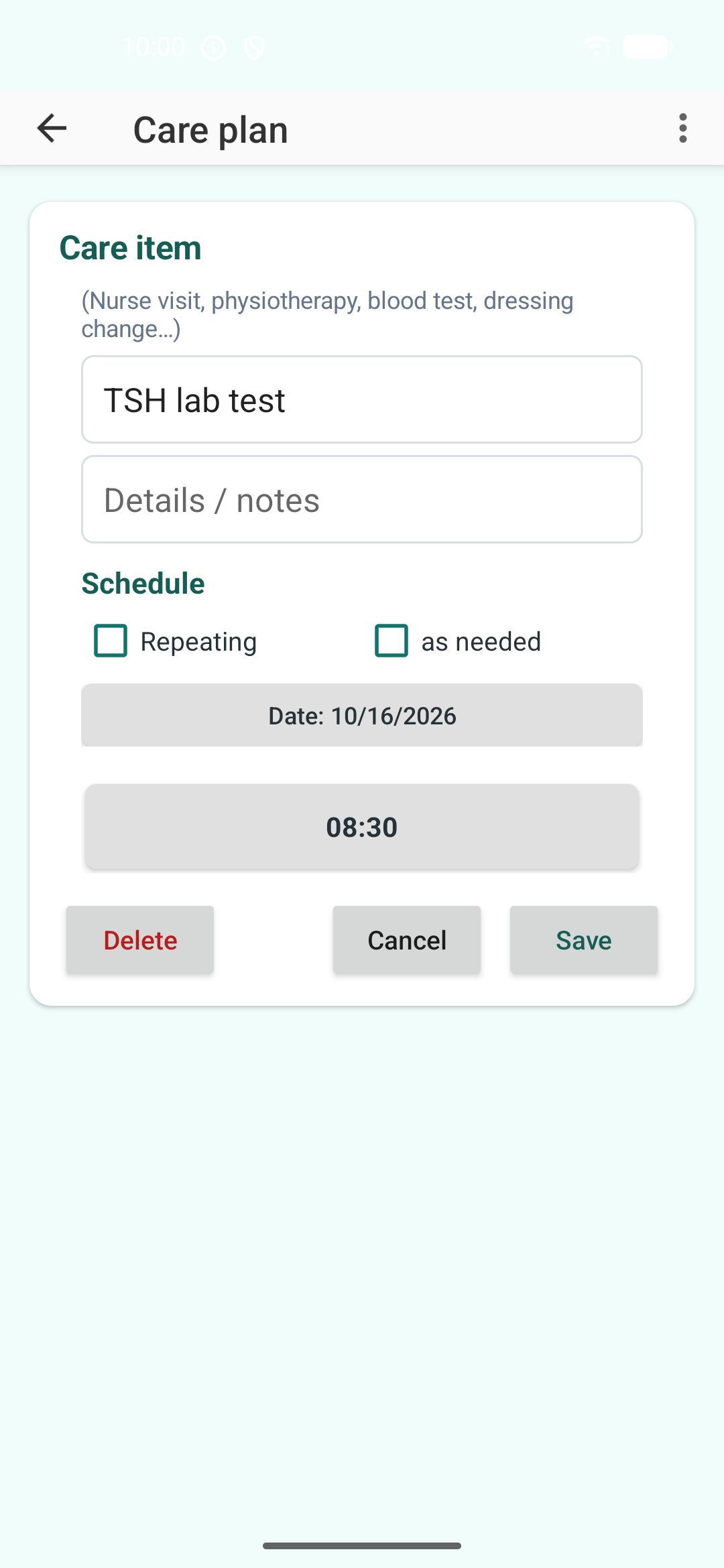 Add a one-time future task