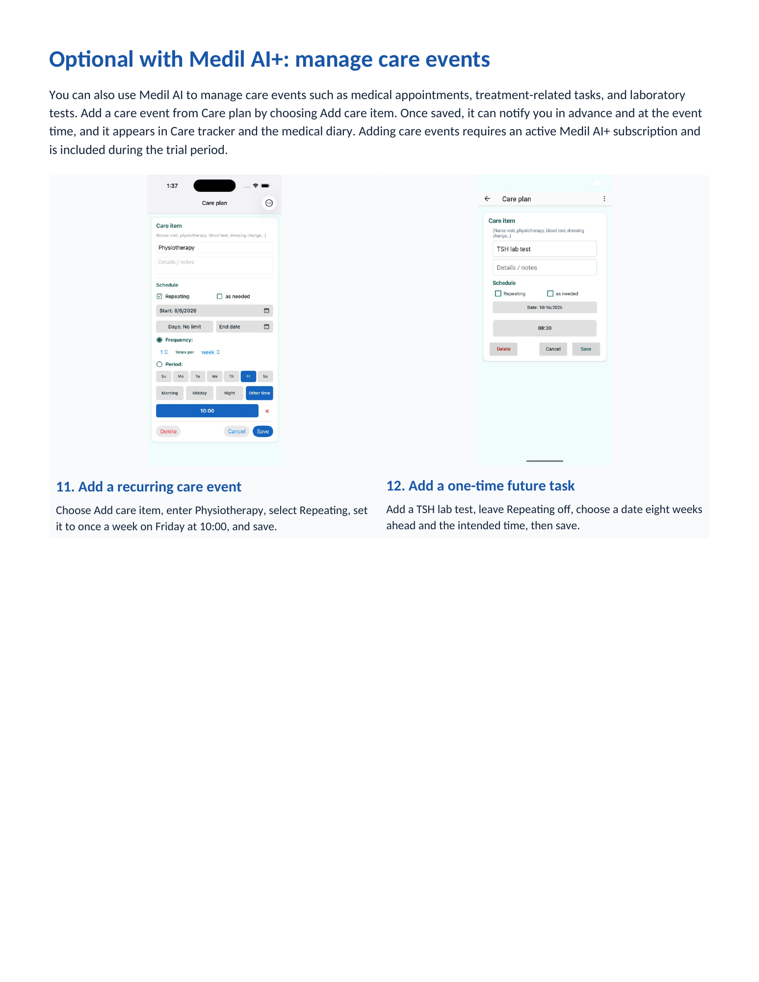 Illustrated Medil AI patient guide, page 7 of 8
